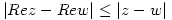 |Re z -Re w|\le |z-w|