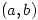 (a,b)