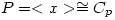 P=&lt; x &gt; \cong C_p