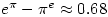 e^\pi-\pi^e \approx 0.68