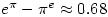 e^\pi-\pi^e \approx 0.68