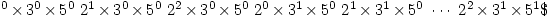 \2^0\times3^0\times5^0\
2^1\times3^0\times5^0\
2^2\times3^0\times5^0\
2^0\times3^1\times5^0\
2^1\times3^1\times5^0\
\cdots\
2^2\times3^1\times5^1\