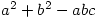 a^2+b^2-abc