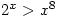 2^x>x^8
