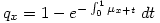 \displaymath q_x=1-e^{-\int^1_0\mu_{x+t}}\:dt